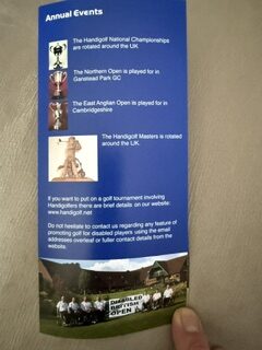 Handigolf leaflet: Annual Events